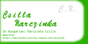 csilla marczinka business card